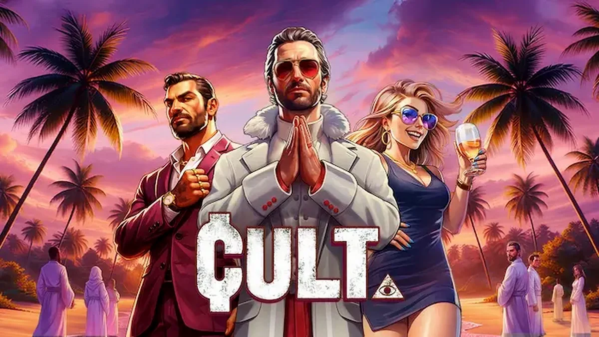 Interface do slot Cult com símbolos místicos e atmosfera de ritual